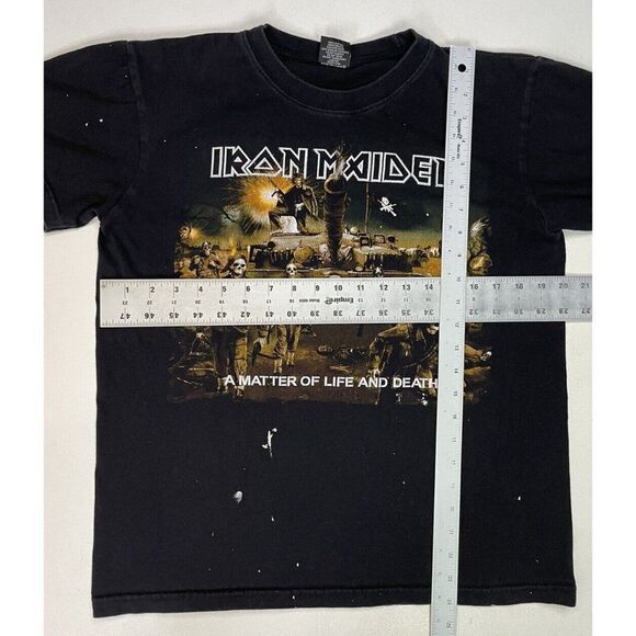 Iron Maiden A Matter Of Life Of Death Graphic T-shirt Women Medium Black Music - Picture 9 of 9